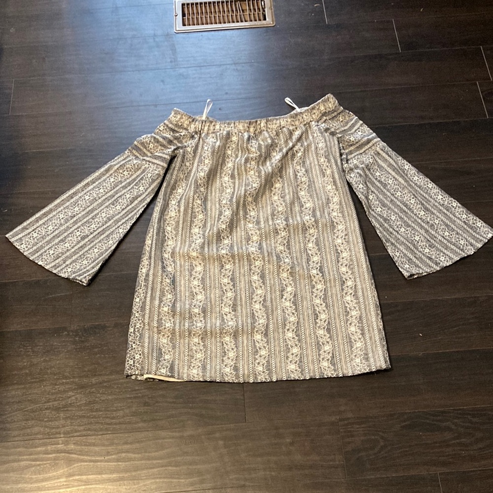 BCBGeneration off the shoulder lace dress!